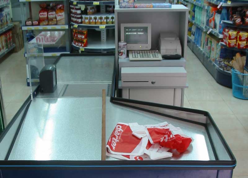 Caja registradora para supermercados